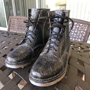 Glitter rubber boots
